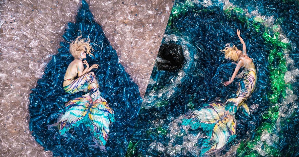 Photographer’s Mermaid Series Sheds Light on Ocean Pollution