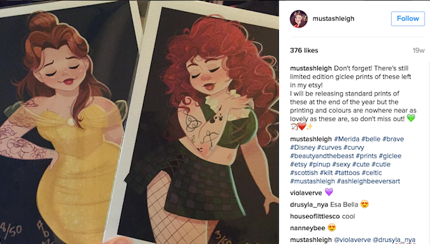 Source: Ashleigh Beevers' Instagram, Disney princesses