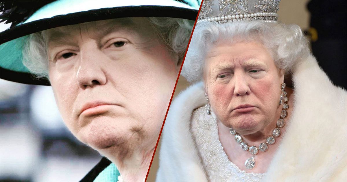 Designer Wows Internet by Photoshopping Donald Trump’s Face Onto Queen Elizabeth’s Body