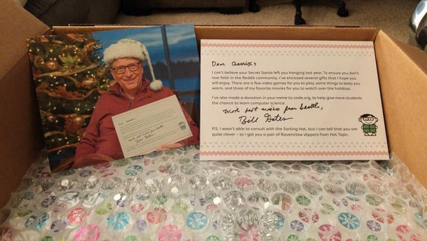 Bill Gates Was A Lucky Redditor’s Secret Santa This Year
