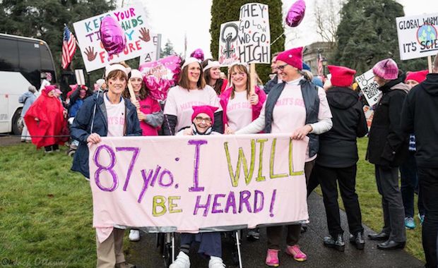 This 87-Year-Old Hospice Patient Checked a Goal of Her Bucket List by Participating in the Women’s March