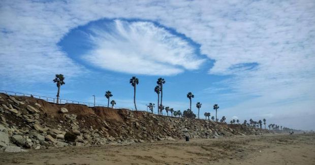 A ‘Hole Punch’ Cloud Makes a Rare Appearance Over Southern California