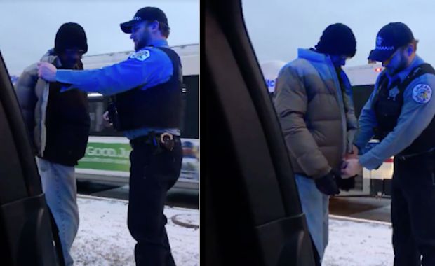 Viral Video Shows Two Chicago Cops Following Up on a Promise to Bring a Homeless Man a Coat