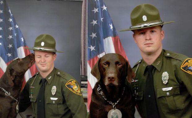 Indiana Police Dog Steals the Show During Portrait Session With His Officer