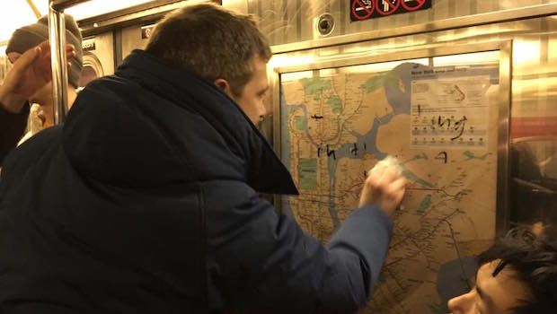 There Won’t Be Any Nazi Graffiti on New York City Subways as Long as These Commuters Are Around
