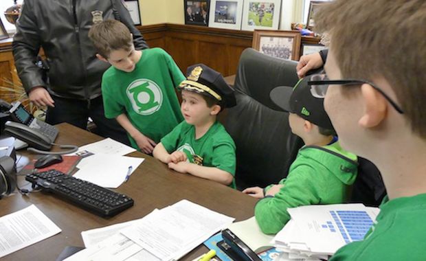 Framingham Police Department Honors 6-Year-Old Boy With Inoperable Cancer By Making Him a Police Officer For a Day