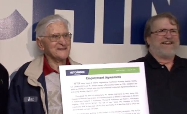 100-Year-Old Celebrates His Birthday by Going Back to Work