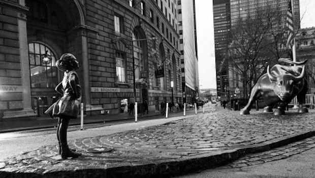 Statue of ‘Fearless’ Girl Stares Down the Wall Street Bull on International Women’s Day