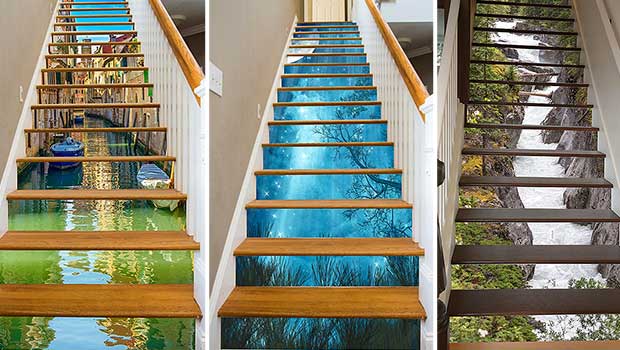 Take a Stroll Through Beautiful Nature Every Time You Take the Stairs
