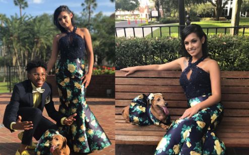 This Teen and Her Dog Showed up in Matching Outfits for the Prom and Stole the Show