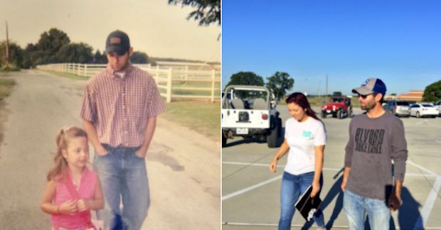 This Dad and Daughter Recreated Their Walk From Her First Day of Kindergarten on Her Last Day of High School