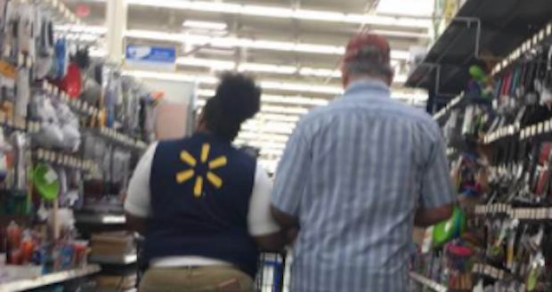Walmart Worker’s Kind Act With Blind Man Goes Viral