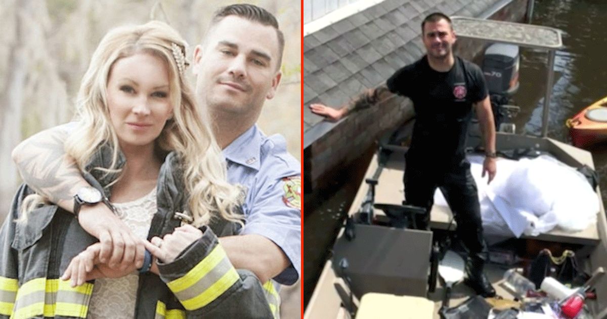 Firefighter Finds Fiancée’s Wedding Dress in the Rubble of Hurricane Harvey