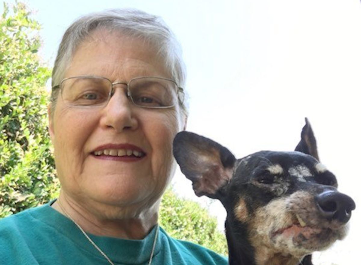Melani Andrews rescues oldest dog