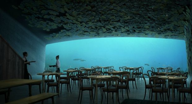 Underwater restaurant norway