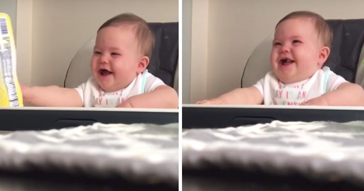 baby can't stop laughing