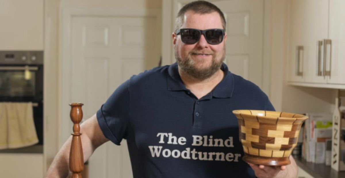 blind woodturner