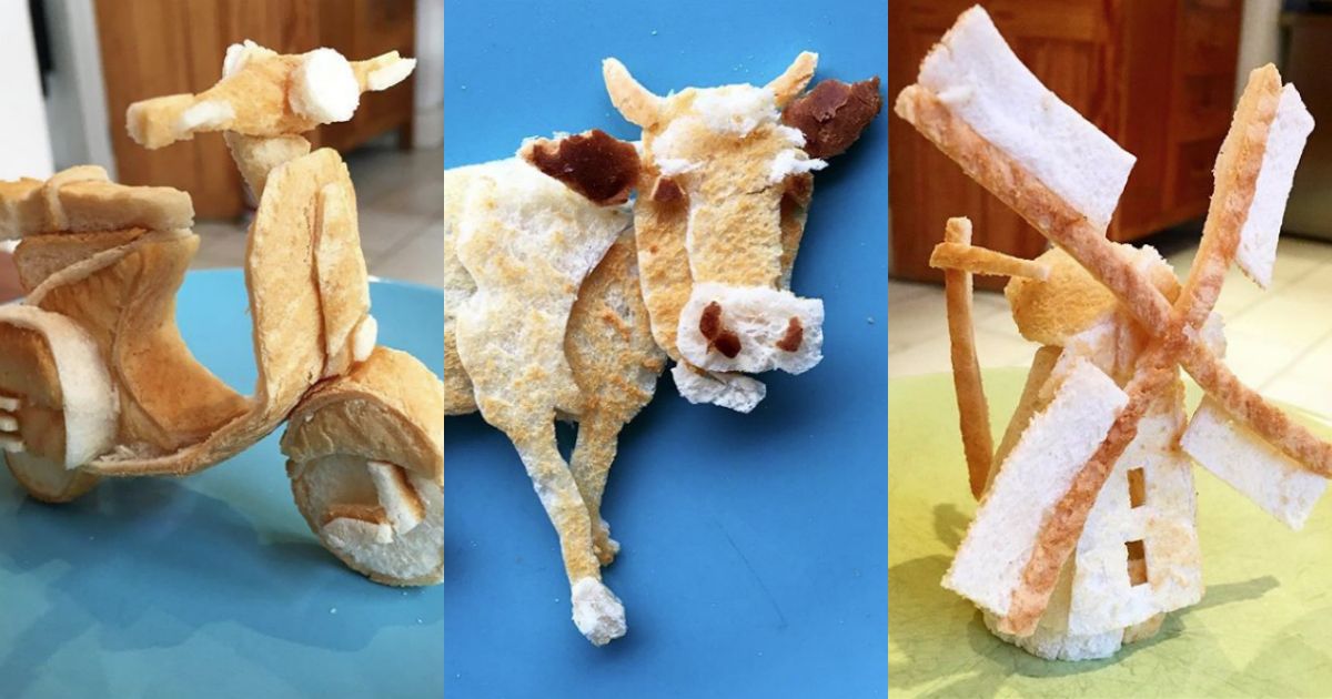 WATCH: Dad Makes Incredible Toast Sculptures for His Daughter