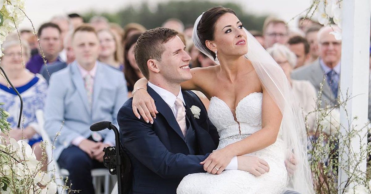 Paralyzed Former Athlete Defies the Odds, Walks Down Aisle at His Wedding