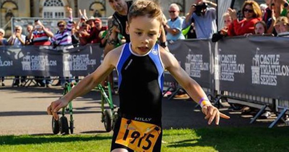 WATCH: Inspirational Boy With Cerebral Palsy Finishes Triathlon Without His Walker