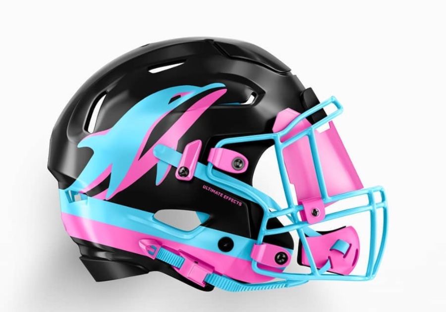 miami vice dolphins helmet