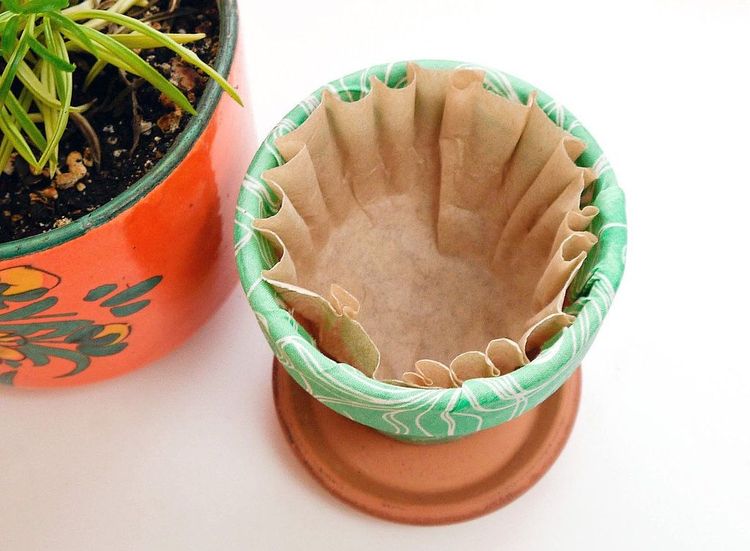 Use Coffee Filters to Line Your Potted Plants