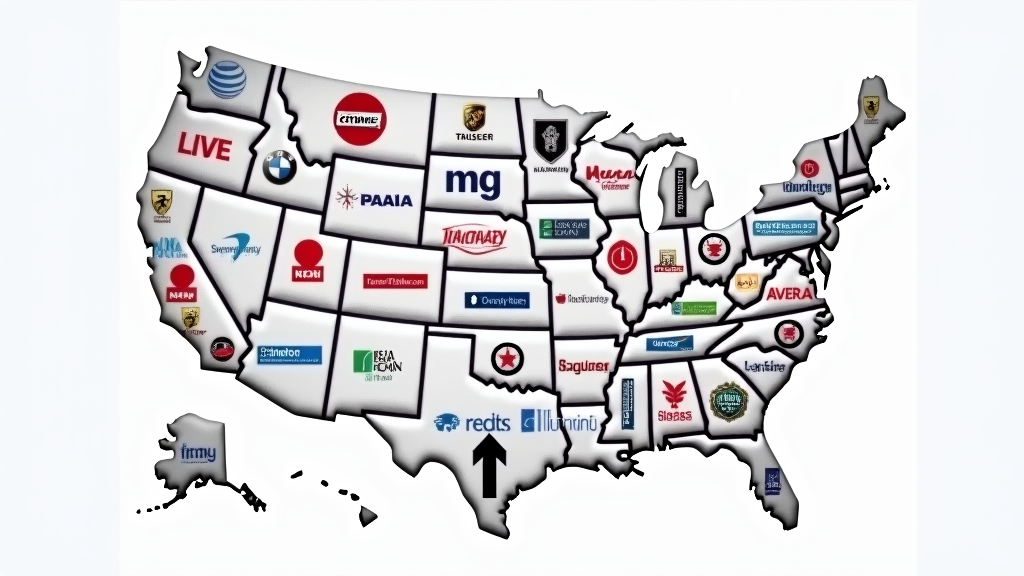 Car Insurance Provider Map Top Car Insurance Providers in the U.S.: Discover the Best Coverage for ...