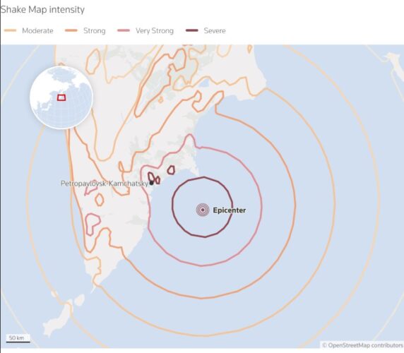 russia earthquake intensity